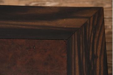 アンティーク家具　指物工芸家具　上手物　黒柿材・楓(カエデ)鳥眼杢材　上質な座卓(ローテーブル)(R-044519)