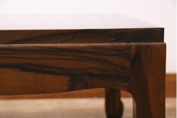 アンティーク家具　指物工芸家具　上手物　黒柿材・楓(カエデ)鳥眼杢材　上質な座卓(ローテーブル)(R-044519)