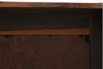 アンティーク家具　指物工芸家具　上手物　黒柿材・楓(カエデ)鳥眼杢材　上質な座卓(ローテーブル)(R-044519)