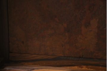 アンティーク家具　指物工芸家具　上手物　黒柿材・楓(カエデ)鳥眼杢材　上質な座卓(ローテーブル)(R-044519)