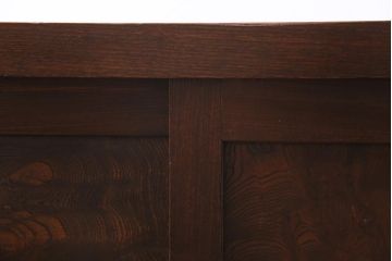 アンティーク家具　明治期　前面ケヤキ材　内部の造りが珍しい!凛とした佇まいの帳場箪笥(時代箪笥、収納棚)(R-044520)