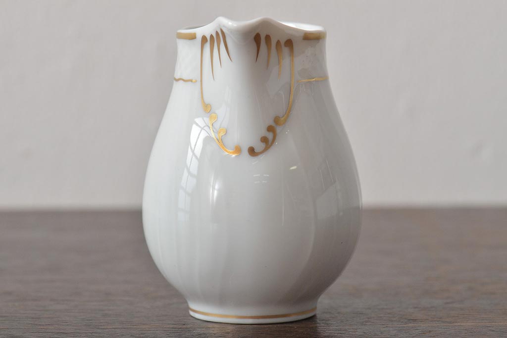 中古　ハンガリー　HOLLOHAZA(ホロハーザ)　Pannonia(パノニア)　シュガーポット　クリーマー　2点セット(ミルクジャー、洋食器)(R-044525)