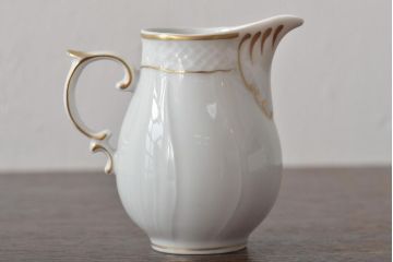 中古　ハンガリー　HOLLOHAZA(ホロハーザ)　Pannonia(パノニア)　シュガーポット　クリーマー　2点セット(ミルクジャー、洋食器)(R-044525)