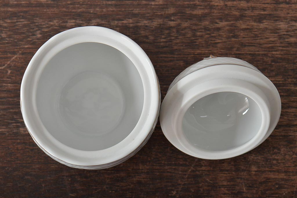 中古　ハンガリー　HOLLOHAZA(ホロハーザ)　Pannonia(パノニア)　シュガーポット　クリーマー　2点セット(ミルクジャー、洋食器)(R-044526)