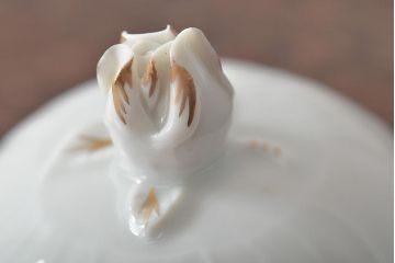 中古　ハンガリー　HOLLOHAZA(ホロハーザ)　Pannonia(パノニア)　シュガーポット　クリーマー　2点セット(ミルクジャー、洋食器)(R-044526)