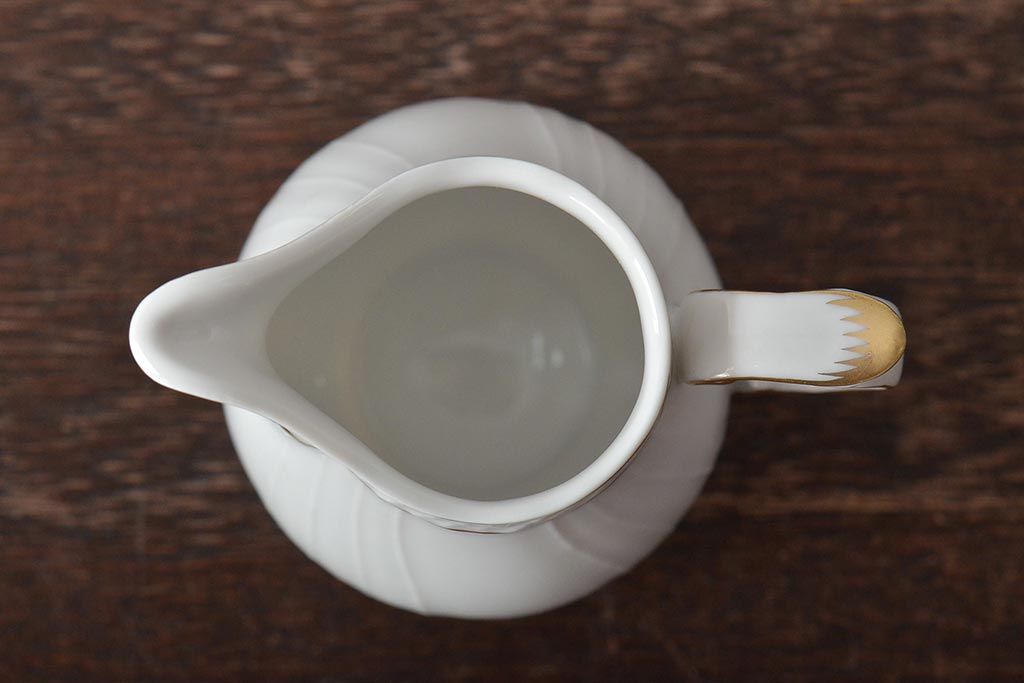 中古　ハンガリー　HOLLOHAZA(ホロハーザ)　Pannonia(パノニア)　シュガーポット　クリーマー　2点セット(ミルクジャー、洋食器)(R-044526)