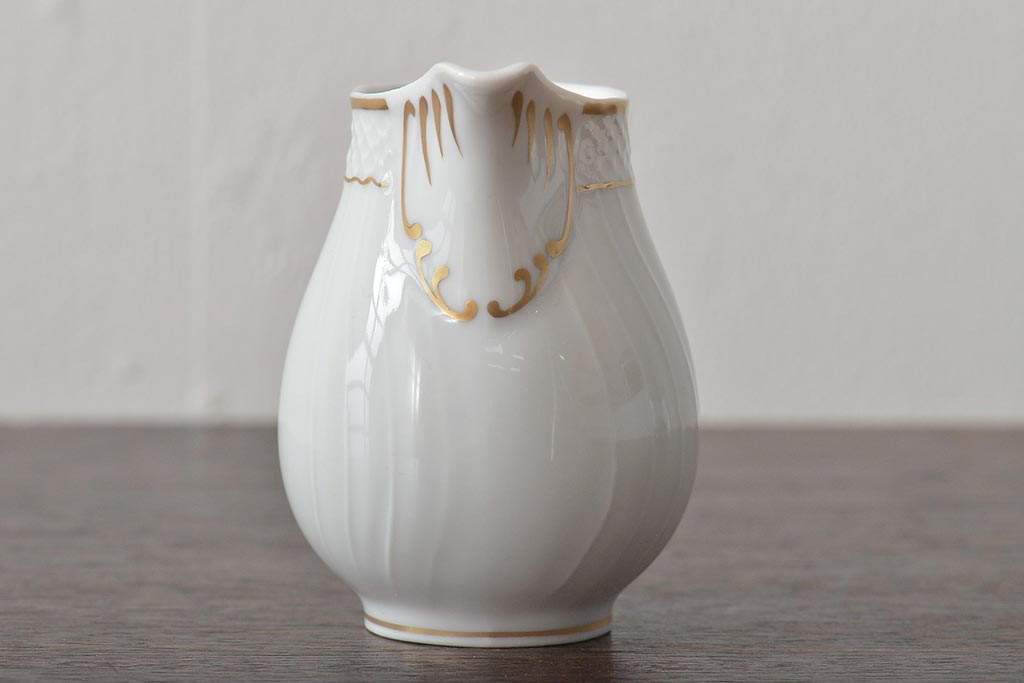 中古　ハンガリー　HOLLOHAZA(ホロハーザ)　Pannonia(パノニア)　シュガーポット　クリーマー　2点セット(ミルクジャー、洋食器)(R-044526)