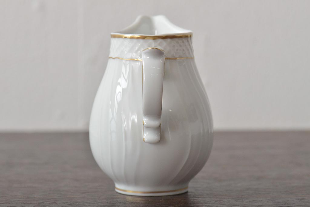 中古　ハンガリー　HOLLOHAZA(ホロハーザ)　Pannonia(パノニア)　シュガーポット　クリーマー　2点セット(ミルクジャー、洋食器)(R-044526)