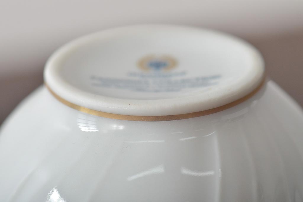 中古　ハンガリー　HOLLOHAZA(ホロハーザ)　Pannonia(パノニア)　シュガーポット　クリーマー　2点セット(ミルクジャー、洋食器)(R-044526)