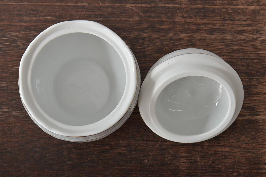 中古　ハンガリー　HOLLOHAZA(ホロハーザ)　Pannonia(パノニア)　シュガーポット　ミルクジャー　2点セット(クリーマー、洋食器)(R-044527)