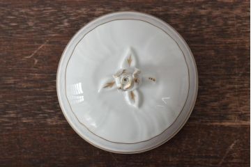 中古　ハンガリー　HOLLOHAZA(ホロハーザ)　Pannonia(パノニア)　シュガーポット　ミルクジャー　2点セット(クリーマー、洋食器)(R-044527)