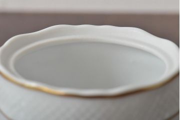 中古　ハンガリー　HOLLOHAZA(ホロハーザ)　Pannonia(パノニア)　シュガーポット　ミルクジャー　2点セット(クリーマー、洋食器)(R-044527)