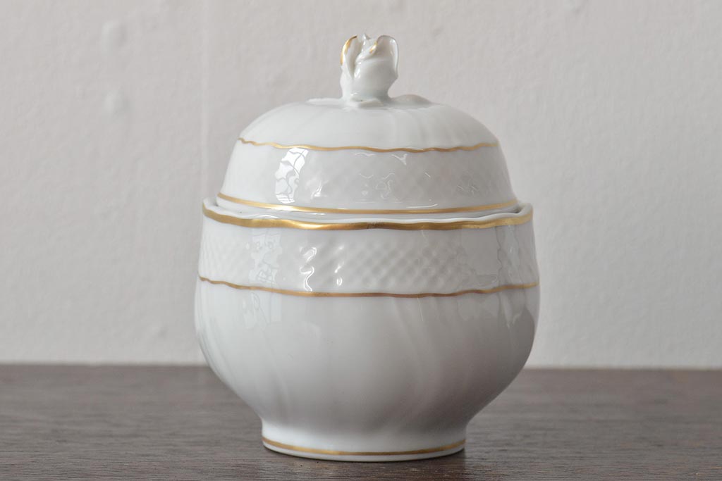 中古　ハンガリー　HOLLOHAZA(ホロハーザ)　Pannonia(パノニア)　シュガーポット　ミルクジャー　2点セット(クリーマー、洋食器)(R-044527)