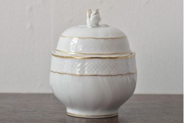 中古　ハンガリー　HOLLOHAZA(ホロハーザ)　Pannonia(パノニア)　シュガーポット　ミルクジャー　2点セット(クリーマー、洋食器)(R-044527)