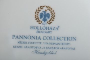 中古　ハンガリー　HOLLOHAZA(ホロハーザ)　Pannonia(パノニア)　シュガーポット　ミルクジャー　2点セット(クリーマー、洋食器)(R-044527)