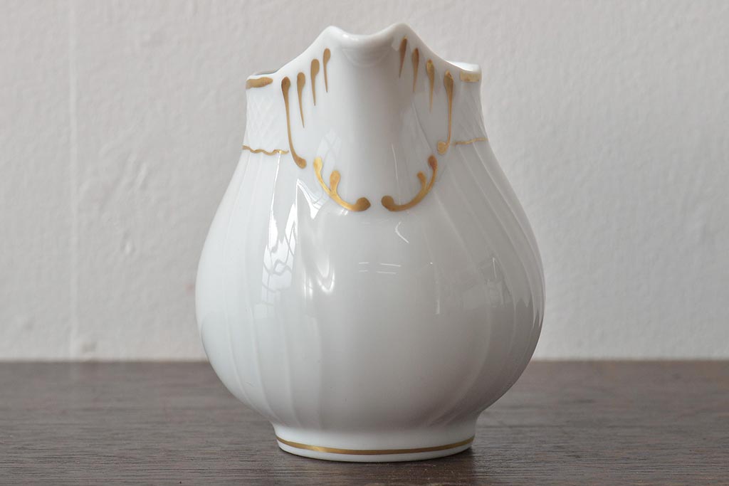 中古　ハンガリー　HOLLOHAZA(ホロハーザ)　Pannonia(パノニア)　シュガーポット　ミルクジャー　2点セット(クリーマー、洋食器)(R-044527)