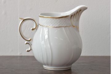 中古　ハンガリー　HOLLOHAZA(ホロハーザ)　Pannonia(パノニア)　シュガーポット　ミルクジャー　2点セット(クリーマー、洋食器)(R-044527)