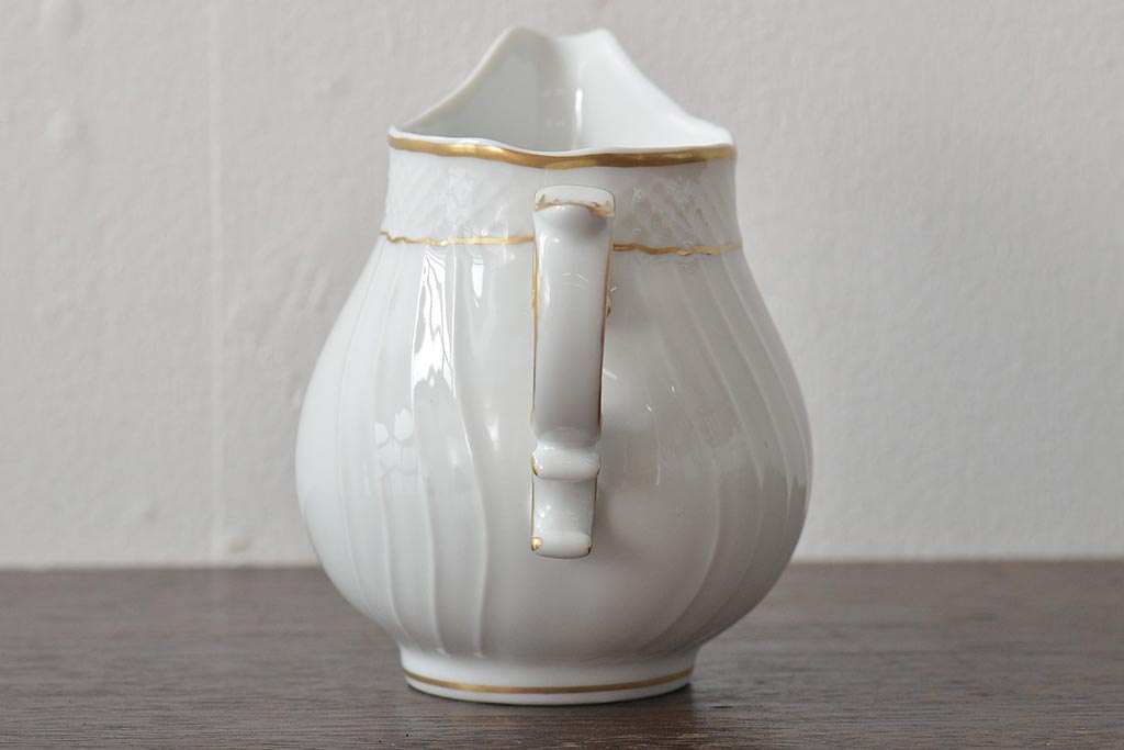 中古　ハンガリー　HOLLOHAZA(ホロハーザ)　Pannonia(パノニア)　シュガーポット　ミルクジャー　2点セット(クリーマー、洋食器)(R-044527)