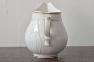 中古　ハンガリー　HOLLOHAZA(ホロハーザ)　Pannonia(パノニア)　シュガーポット　ミルクジャー　2点セット(クリーマー、洋食器)(R-044527)