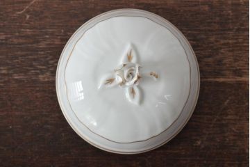 中古　ハンガリー　HOLLOHAZA(ホロハーザ)　Pannonia(パノニア)　シュガーポット　ミルクジャー　2点セット(クリーマー、洋食器)(R-044528)