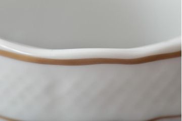 中古　ハンガリー　HOLLOHAZA(ホロハーザ)　Pannonia(パノニア)　シュガーポット　ミルクジャー　2点セット(クリーマー、洋食器)(R-044528)