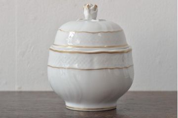 中古　ハンガリー　HOLLOHAZA(ホロハーザ)　Pannonia(パノニア)　シュガーポット　ミルクジャー　2点セット(クリーマー、洋食器)(R-044528)