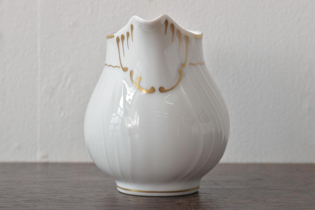 中古　ハンガリー　HOLLOHAZA(ホロハーザ)　Pannonia(パノニア)　シュガーポット　ミルクジャー　2点セット(クリーマー、洋食器)(R-044528)