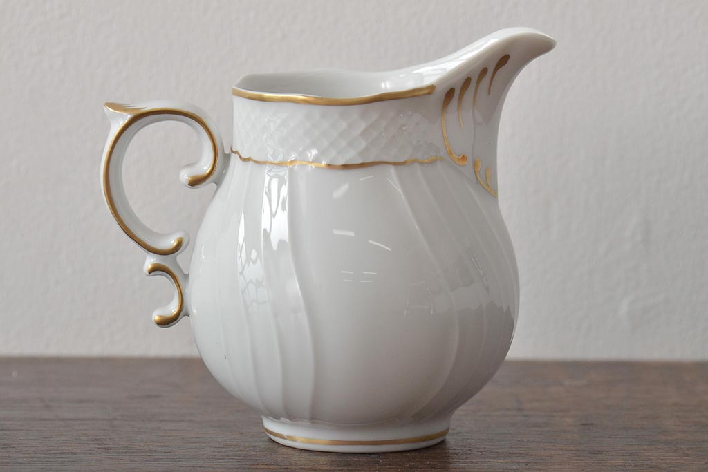 中古　ハンガリー　HOLLOHAZA(ホロハーザ)　Pannonia(パノニア)　ミルクジャー(クリーマー、洋食器)(R-044532)