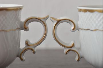 中古　ハンガリー　HOLLOHAZA(ホロハーザ)　Pannonia(パノニア)　カップ&ソーサー6客セット(洋食器)(R-044534)