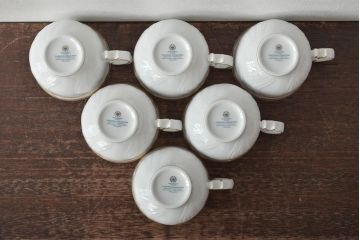 中古　ハンガリー　HOLLOHAZA(ホロハーザ)　Pannonia(パノニア)　カップ&ソーサー6客セット(洋食器)(R-044535)