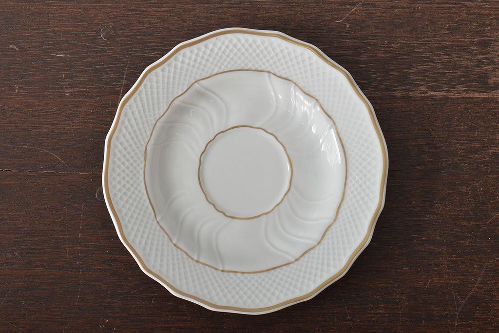 中古　ハンガリー　HOLLOHAZA(ホロハーザ)　Pannonia(パノニア)　カップ&ソーサー6客セット(洋食器)(R-044535)