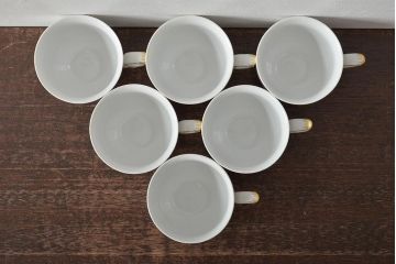 中古　ハンガリー　HOLLOHAZA(ホロハーザ)　Pannonia(パノニア)　カップ&ソーサー6客セット(洋食器)(R-044535)