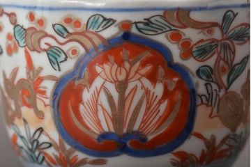 幕末〜明治　伊万里焼　色絵金彩兎図　蕎麦猪口3客(R-044536)