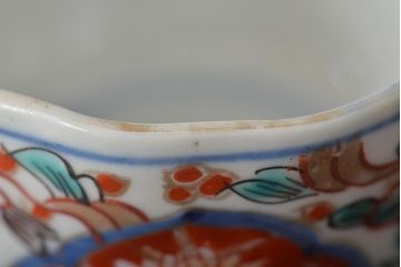 幕末〜明治　伊万里焼　色絵金彩兎図　蕎麦猪口3客(R-044537)