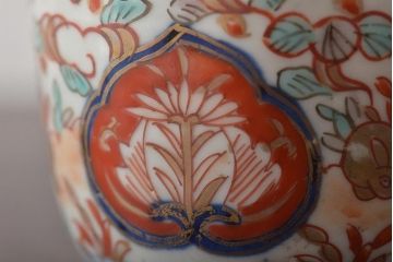 幕末〜明治　伊万里焼　色絵金彩兎図　蕎麦猪口3客(R-044537)