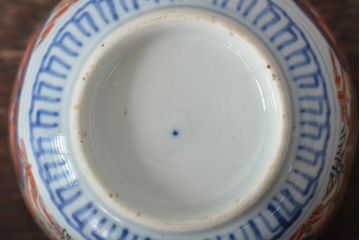 幕末〜明治　伊万里焼　色絵金彩兎図　蕎麦猪口3客(R-044537)