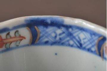 幕末〜明治　伊万里焼　色絵金彩兎図　猪口5客(向付)(R-044539)