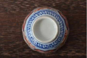 幕末〜明治　伊万里焼　色絵金彩兎図　猪口5客(向付)(R-044539)