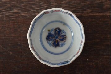幕末〜明治　伊万里焼　色絵金彩兎図　猪口5客(向付)(R-044539)