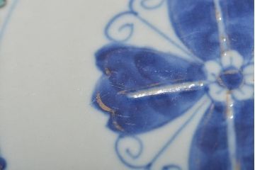 幕末〜明治　伊万里焼　色絵金彩兎図　7寸皿3枚(中皿)(R-044540)