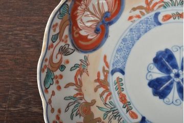 幕末〜明治　伊万里焼　色絵金彩兎図　7寸皿3枚(中皿)(R-044540)