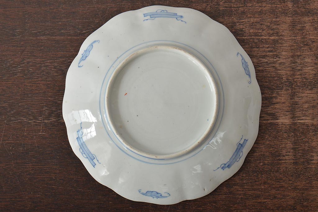 幕末〜明治　伊万里焼　色絵金彩兎図　7寸皿3枚(中皿)(R-044540)