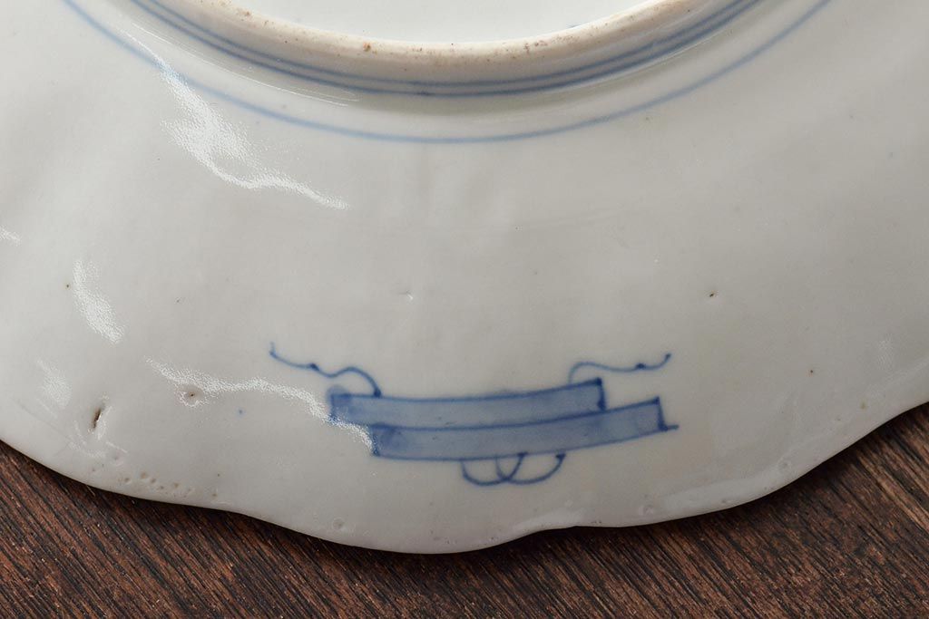 幕末〜明治　伊万里焼　色絵金彩兎図　7寸皿3枚(中皿)(R-044540)