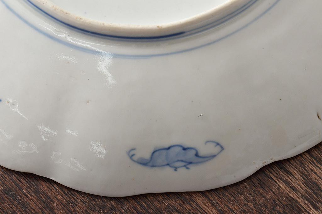 幕末〜明治　伊万里焼　色絵金彩兎図　7寸皿3枚(中皿)(R-044540)