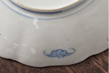 幕末〜明治　伊万里焼　色絵金彩兎図　7寸皿3枚(中皿)(R-044540)