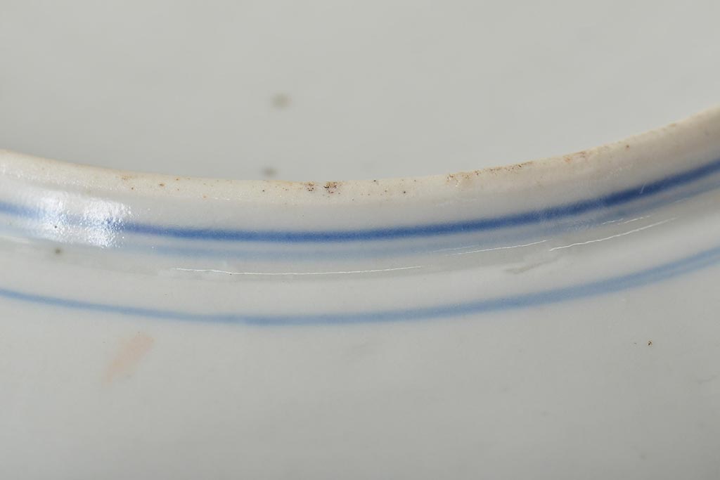 幕末〜明治　伊万里焼　色絵金彩兎図　7寸皿3枚(中皿)(R-044540)