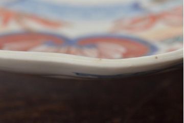 幕末〜明治　伊万里焼　色絵金彩兎図　7寸皿3枚(中皿)(R-044541)