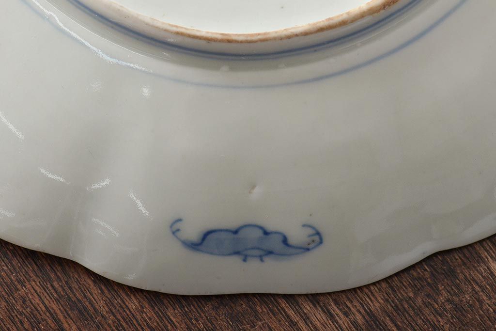 幕末〜明治　伊万里焼　色絵金彩兎図　7寸皿3枚(中皿)(R-044541)