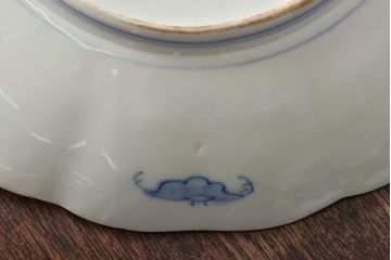 幕末〜明治　伊万里焼　色絵金彩兎図　7寸皿3枚(中皿)(R-044541)