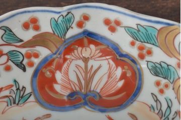 幕末〜明治　伊万里焼　色絵金彩兎図　7寸皿2枚(中皿)(R-044542)